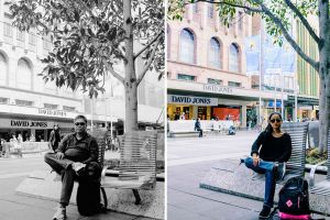 Aneh tapi nyata, gadis ini tirukan pose di foto-foto mendiang ayahnya