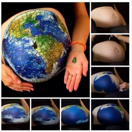 17 Lukisan di perut ibu hamil bikin kamu ingin segera menikah, aww! 