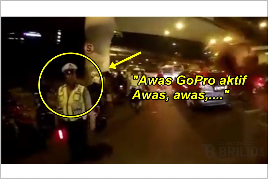Pemotor ini batal dirazia polisi karena bawa kamera GoPro, kok bisa?