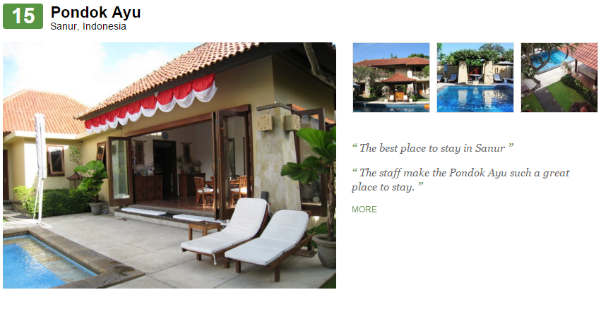 Suka traveling? Ini 25 small hotel Indonesia pilihan traveler dunia