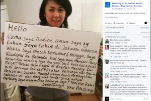 39 Tahun diadopsi ke Belanda, wanita ayu ini cari ibunya di Indonesia