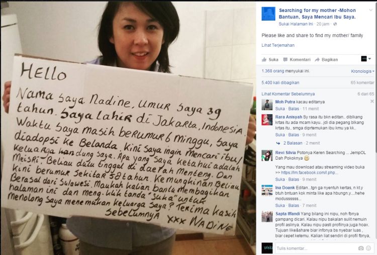 39 Tahun Diadopsi Ke Belanda Wanita Ayu Ini Cari Ibunya Di Indon