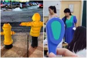 11 Warna pakaian ini mirip dengan benda-benda sekitar, malu nggak ya? 