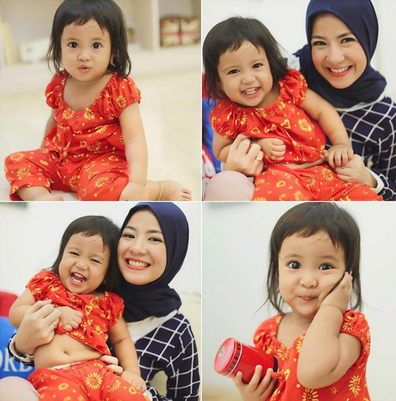Lucunya Megumi Arrawda Sachi, putri Desta-Natasha Rizki