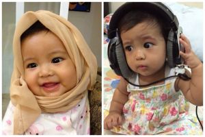 Lucunya Megumi Arrawda Sachi, putri Desta-Natasha Rizki