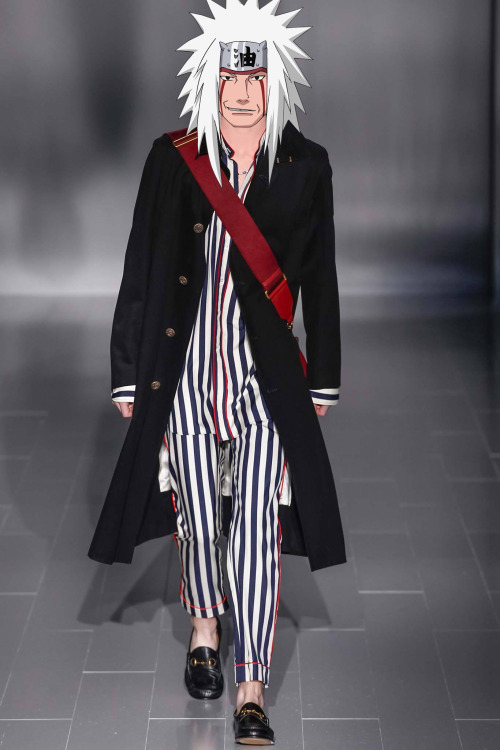 Karakter anime Naruto jadi model? Begini aksi mereka saat di catwalk