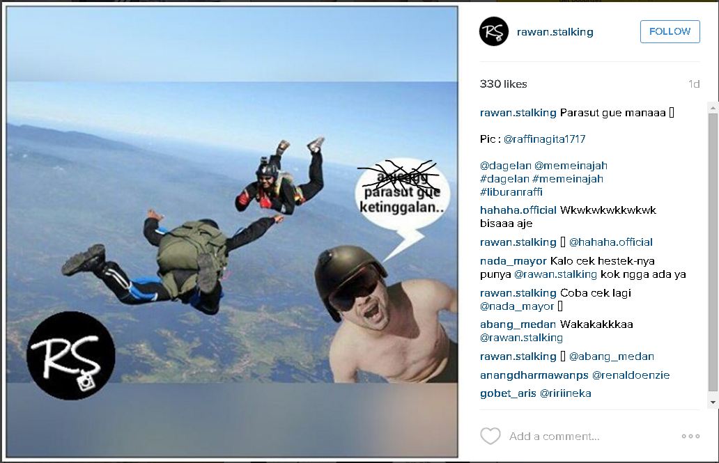 Meme-meme liburan bersponsor ala Raffi, ngakak lihatnya
