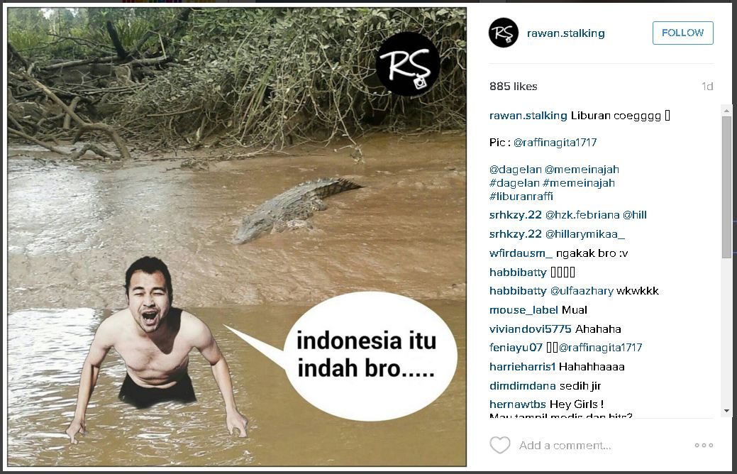 Meme-meme liburan bersponsor ala Raffi, ngakak lihatnya