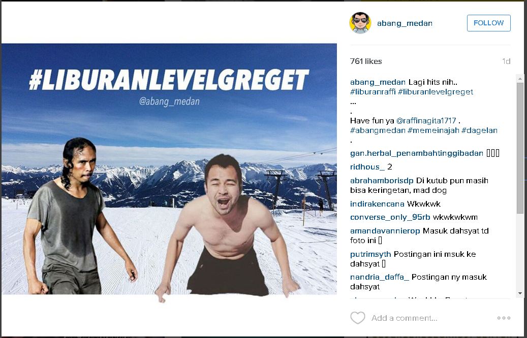 Meme-meme liburan bersponsor ala Raffi, ngakak lihatnya