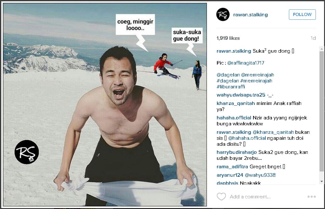 Meme-meme liburan bersponsor ala Raffi, ngakak lihatnya