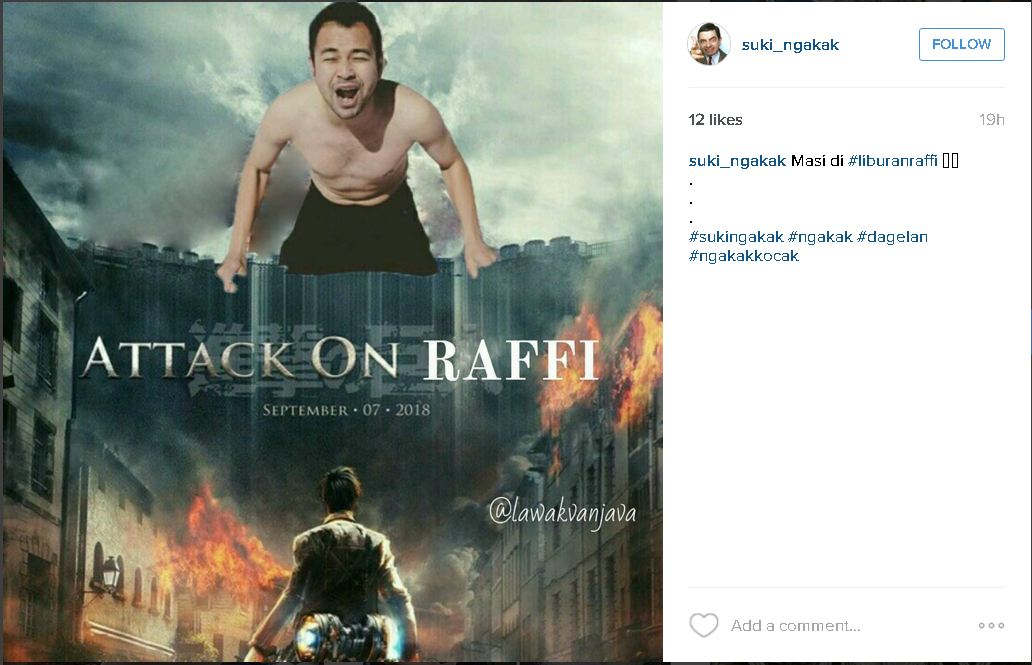 Meme-meme liburan bersponsor ala Raffi, ngakak lihatnya