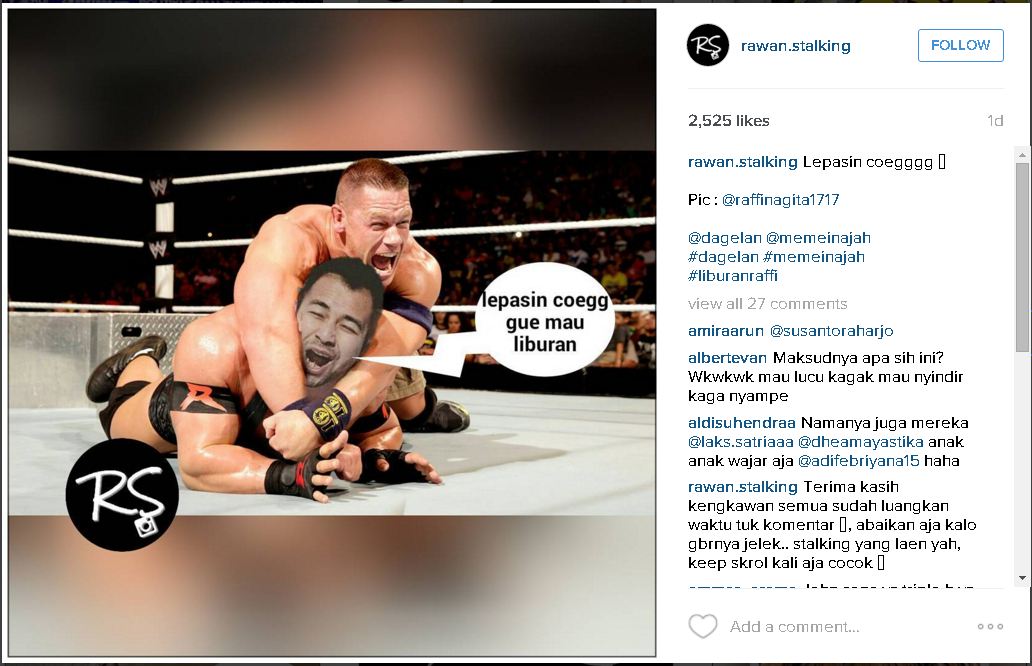 Meme-meme liburan bersponsor ala Raffi, ngakak lihatnya