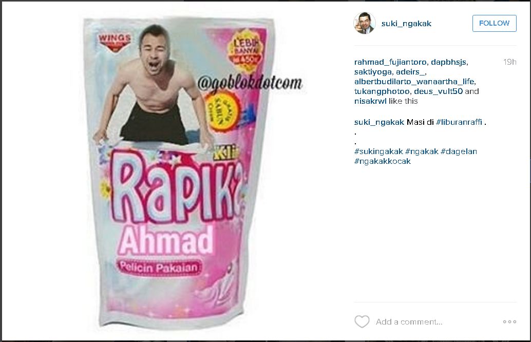 Meme-meme liburan bersponsor ala Raffi, ngakak lihatnya