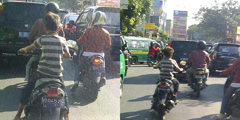 15 Foto anak di bawah umur mengendarai motor, miris banget!