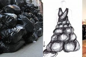 13 Gaun terbuat dari tas plastik yang tidak kalah elegan