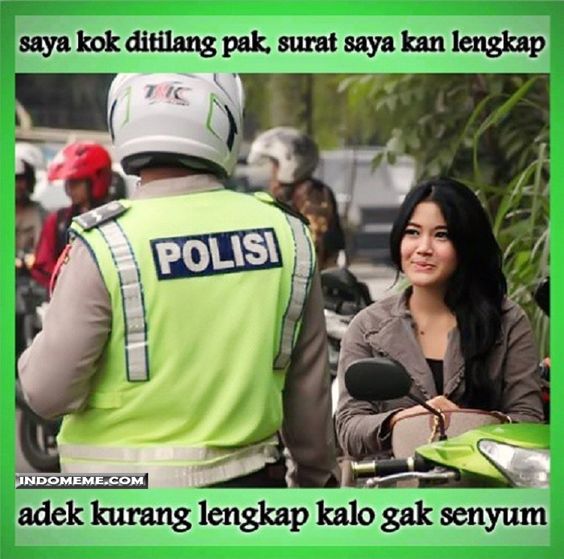 15 Meme emak dan nona vs polisi, awas senyum-senyum sendiri