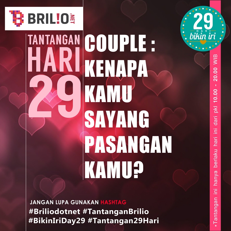 Day 29 #Tantangan29Hari, semarakkan Valentine & raih hadiahnya!