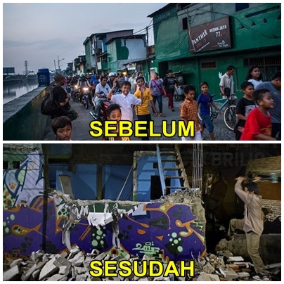 10 Foto kondisi Kalijodo sebelum dan sesudah penggusuran 10 Foto kondisi Kalijodo sebelum dan sesudah penggusuran