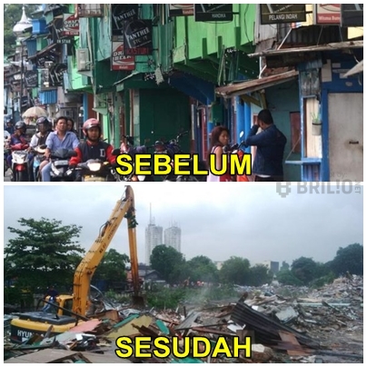 10 Foto kondisi Kalijodo sebelum dan sesudah penggusuran 10 Foto kondisi Kalijodo sebelum dan sesudah penggusuran