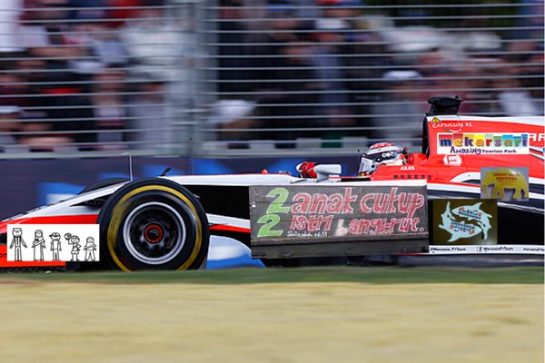 9 Stiker 'Indonesia banget' ini harusnya ada di mobil F1 Rio, setuju? 9 Stiker 'Indonesia banget' ini harusnya ada di mobil F1 Rio, setuju?