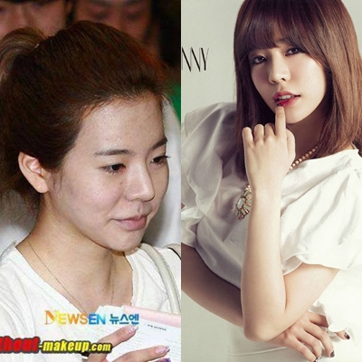Terlalu sering pakai make up, wajah 10 idola K-Pop ini jerawatan, duh!