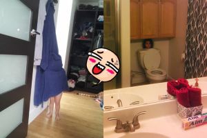 25 Foto kocak anak kecil main petak umpet, kamu bisa nemuin nggak nih?