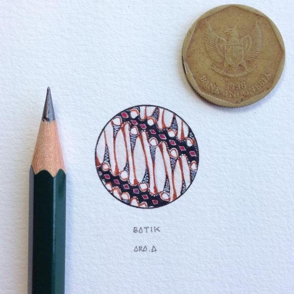 15 Lukisan unik seniman muda Bali, ukurannya sebesar uang koin!