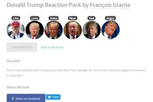 Fitur 'Like' di Facebook kini bisa munculkan wajah Donald Trump, wow!