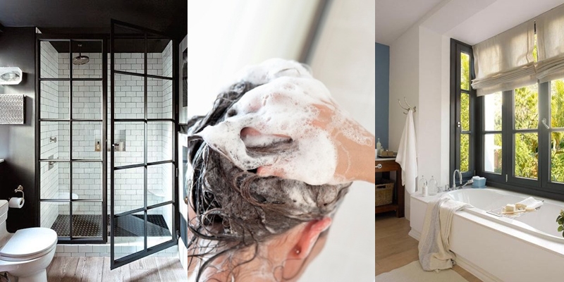 19 Desain kamar mandi untuk rumah sempit, jadi bisa keramas manja deh!