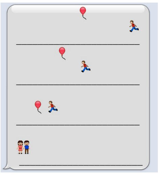 Kreatif banget nih! Emoji dirangkai jadi cerita menarik saat chatting