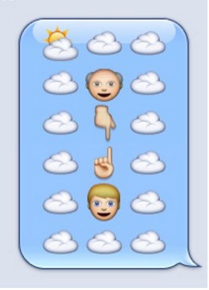 Kreatif banget nih! Emoji dirangkai jadi cerita menarik saat chatting