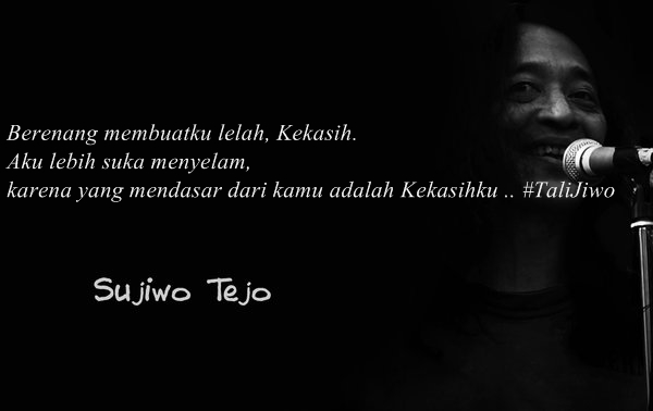 101 Kata-kata cinta Sujiwo Tejo, menenangkan hati