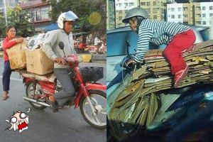 25 Aksi nekat pemotor over muatan ini bikin geleng-geleng kepala, duh!