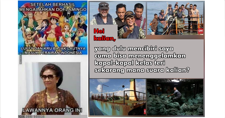 15 Meme lucu Menteri Susi tenggelamkan kapal ini bikin senyum sendiri