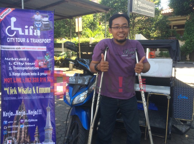 Hore! Sekarang di Yogyakarta ada ojek ramah difabel