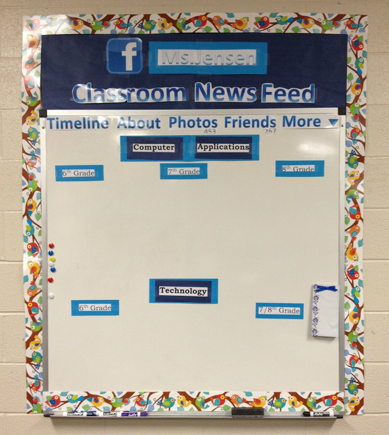 dekorasi kelas sosmed Pinterest