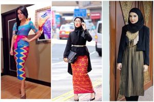 Para artis ini terlihat fashionable kenakan kain tenun khas Indonesia