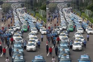 Ini foto-foto aksi anarkis demo pengemudi taksi di Jakarta, duh! 