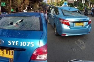 Foto dan video aksi anarkis sopir taksi yang berdemo hari ini, duh!