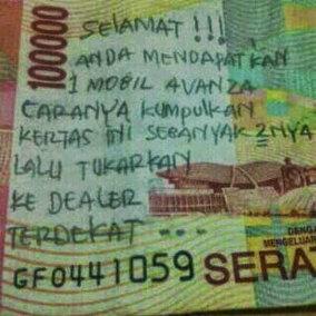 18 Coretan di uang kertas ini bikin ketawa, ada yang curhat segala!