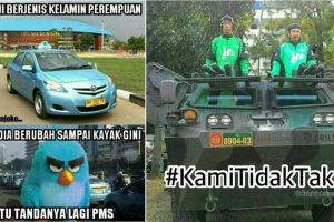 15 Meme ini kocak banget, kritisi demo rusuh sopir taksi di Jakarta!