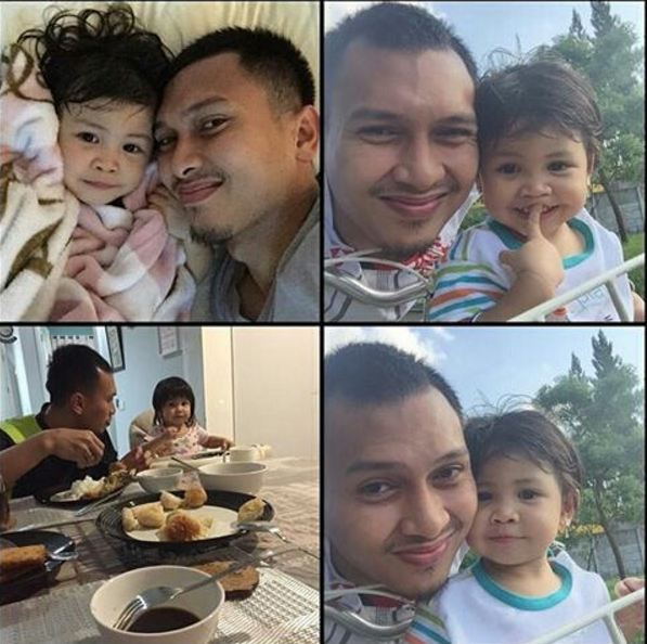 15 Foto buktikan Ahsan, si juara dunia bulutangkis sosok ayah hangat