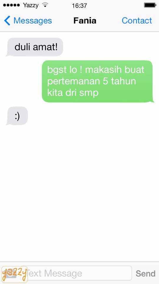 SMS persahabatan © 2016 brilio.net