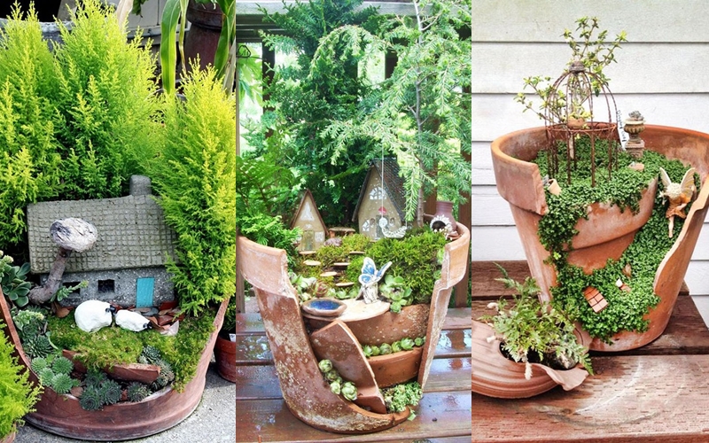 17 Cara manfaatin pot yang sudah pecah, dibuang sayang....