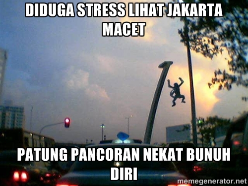 patung pancoran jadi meme © 2016 brilio.net