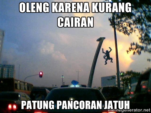 patung pancoran jadi meme © 2016 brilio.net