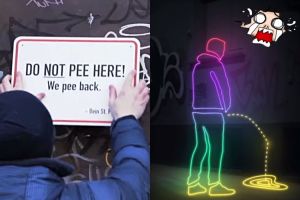 Berani kencing di kota ini, kamu akan dikencingin balik! Pesing deh..