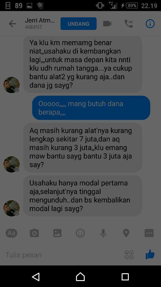 percakapan modus penipuan © 2016 brilio.net