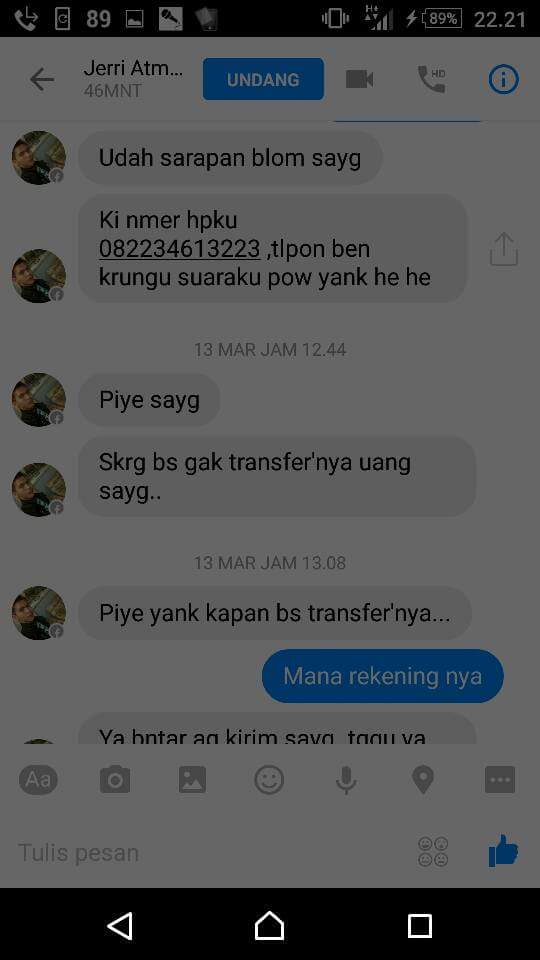 percakapan modus penipuan © 2016 brilio.net