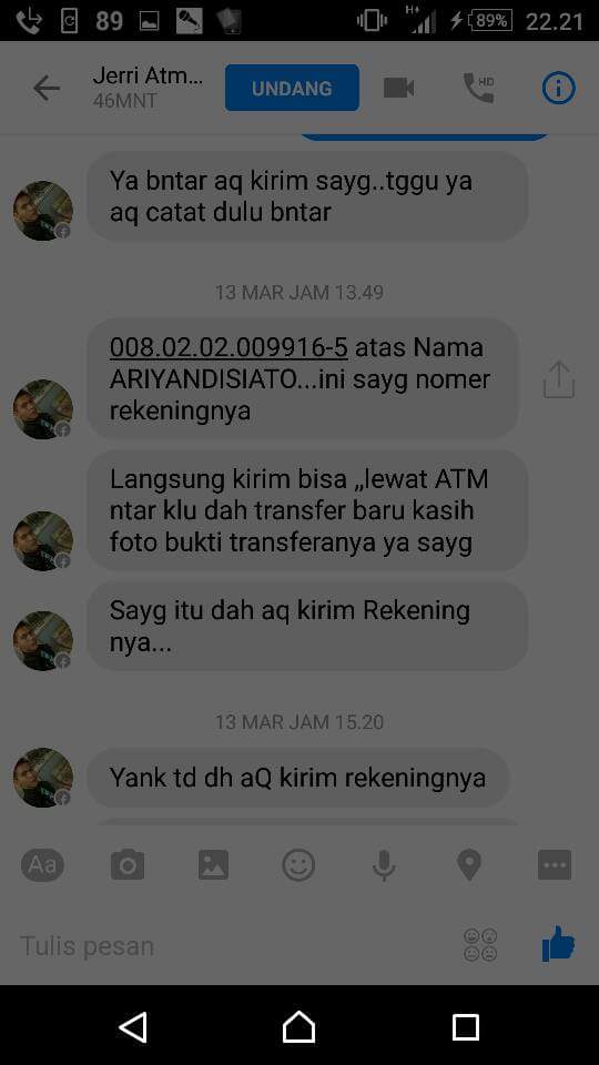 percakapan modus penipuan © 2016 brilio.net